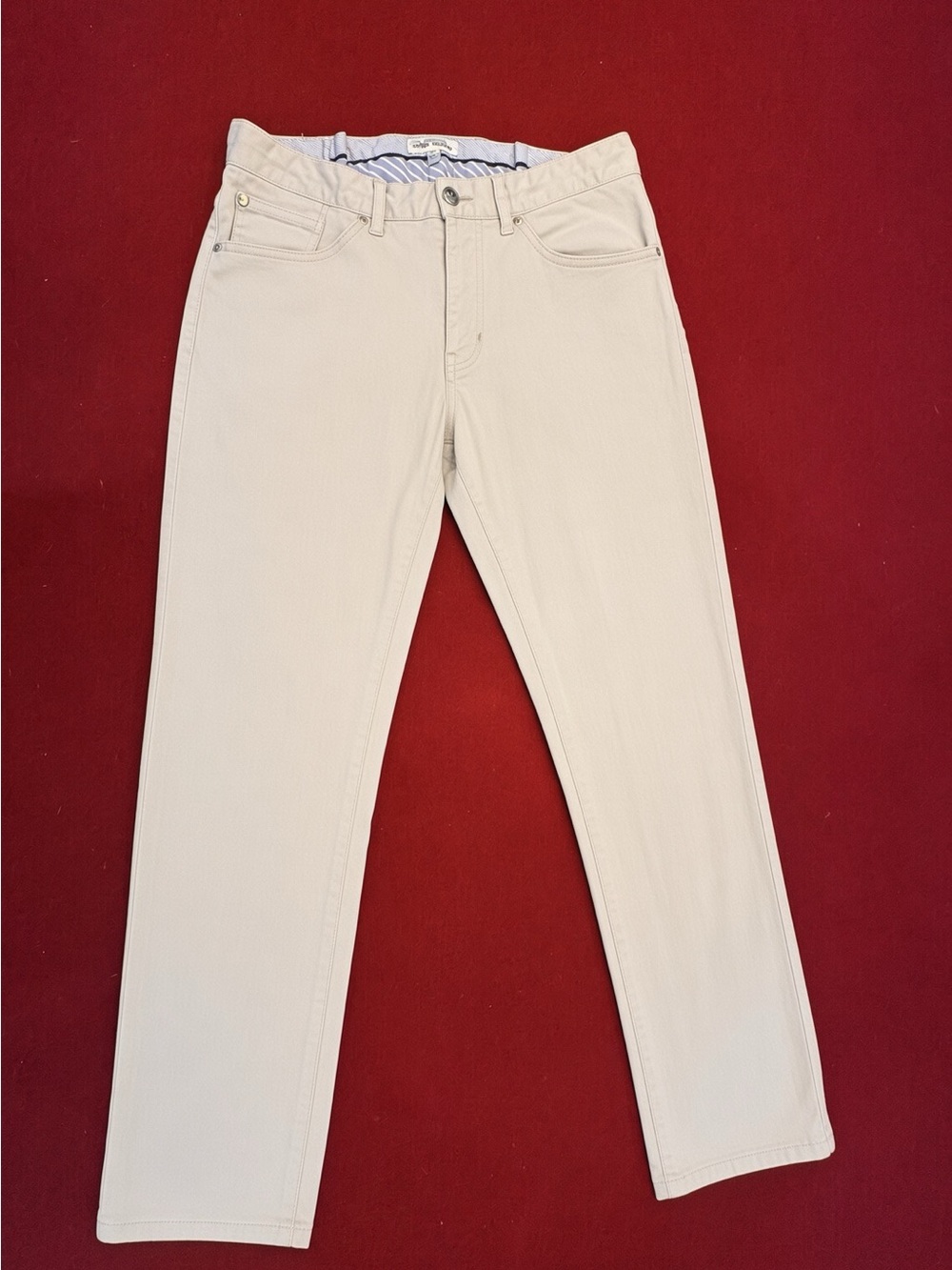 Peter Millar Crown Beige Slim Straight Jeans